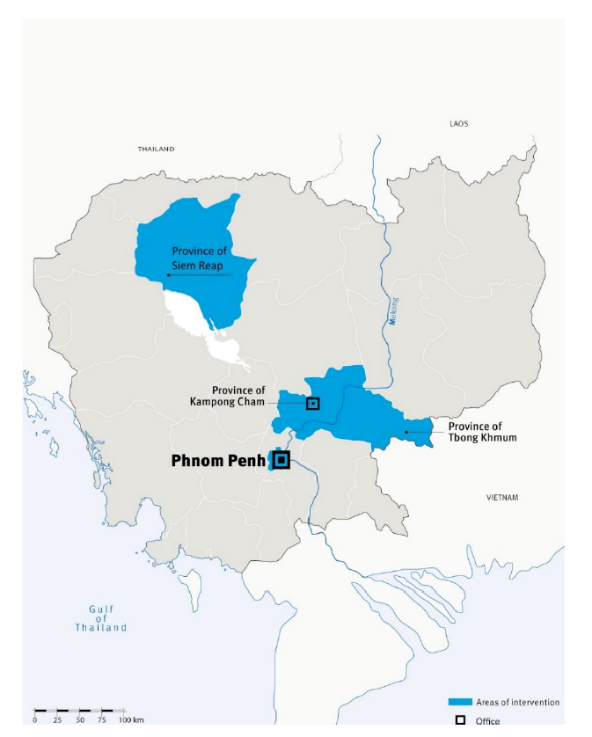 Cambodgia map