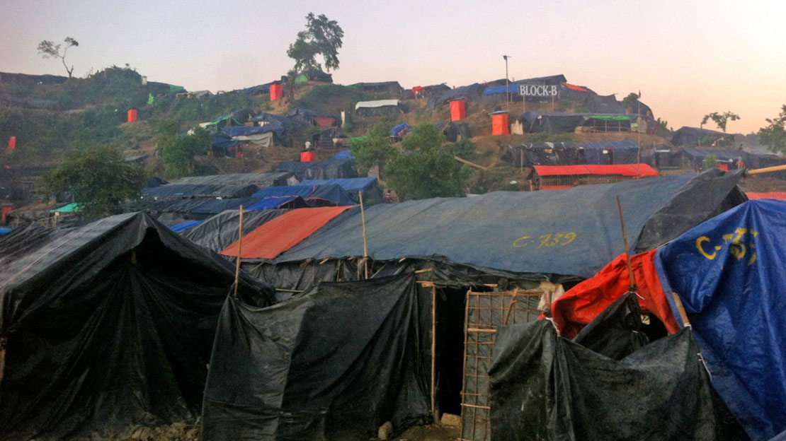 Shelters in an extension camp, October 2017	