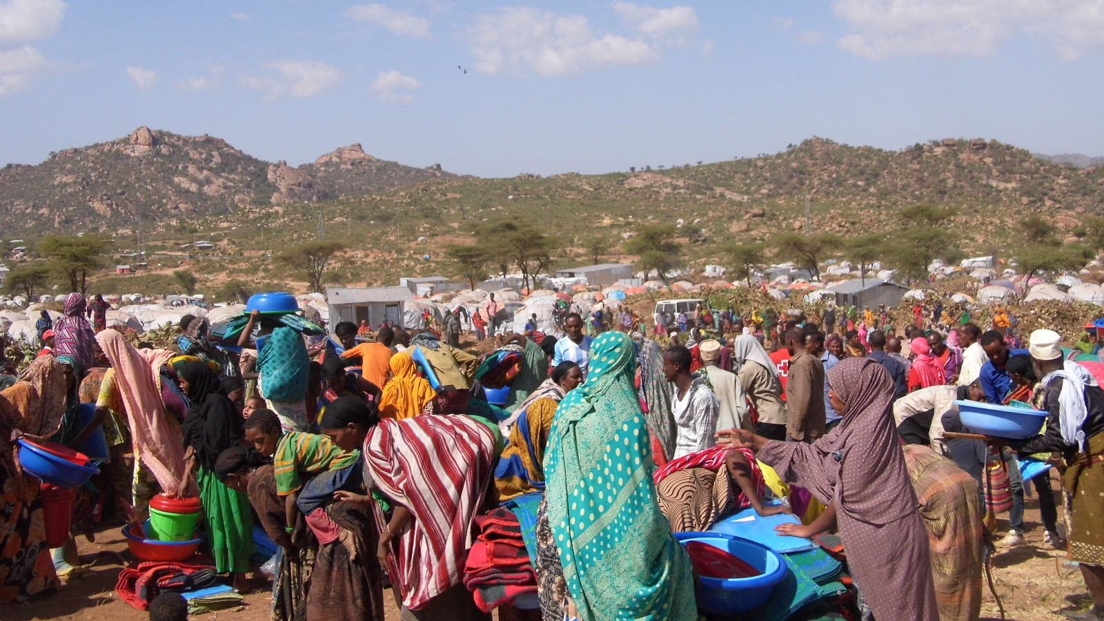 Un camp de déplacés en novembre 2017 près de la frontière Oromia – Somalie