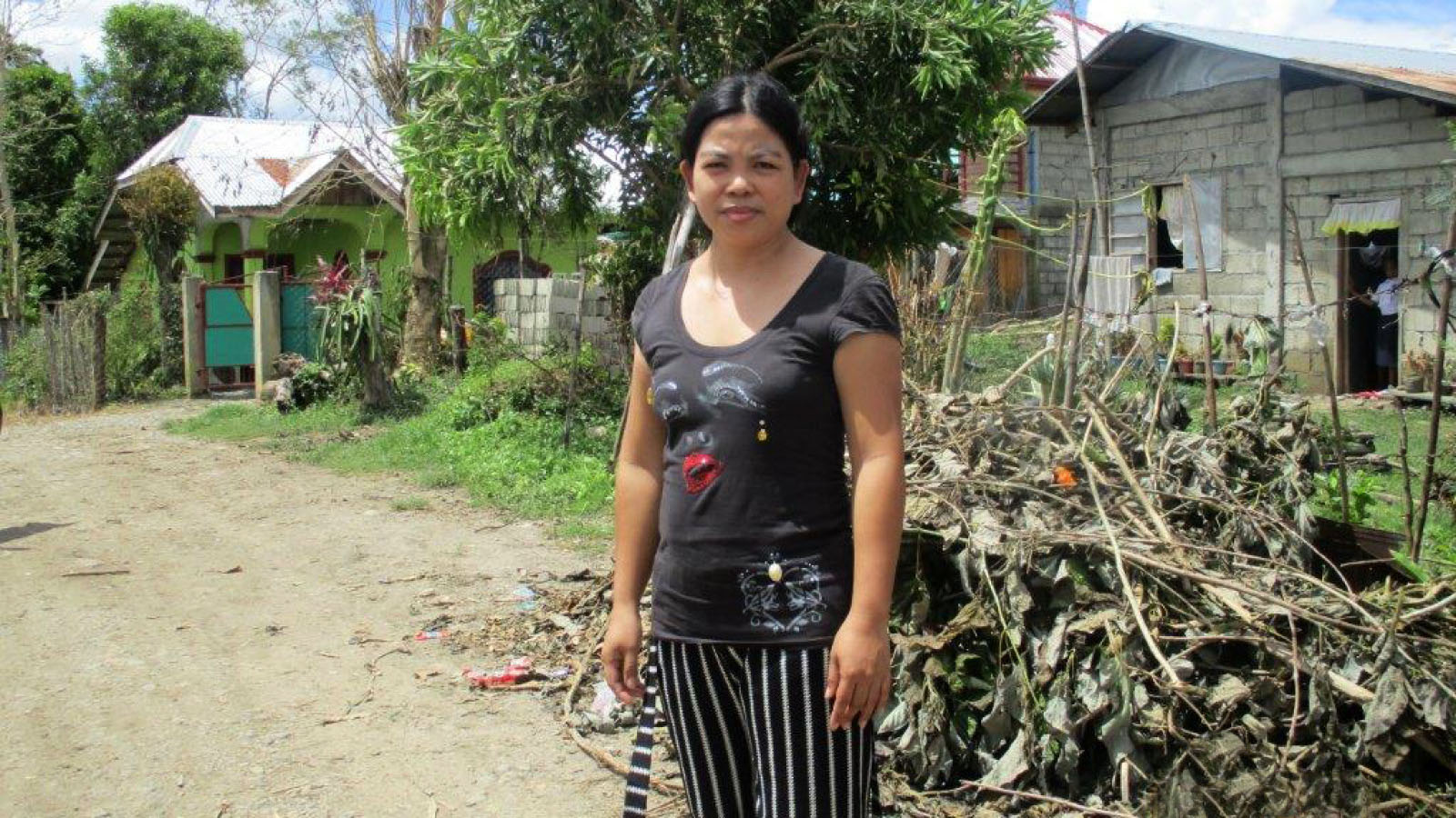 Florabel, 37 ans, a vécu le typhon de plein fouet.