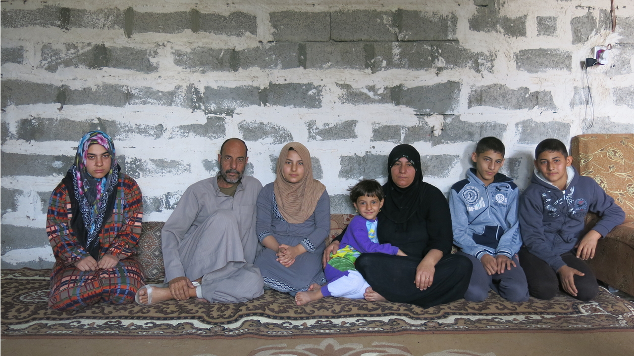 Khalil et sa famille.