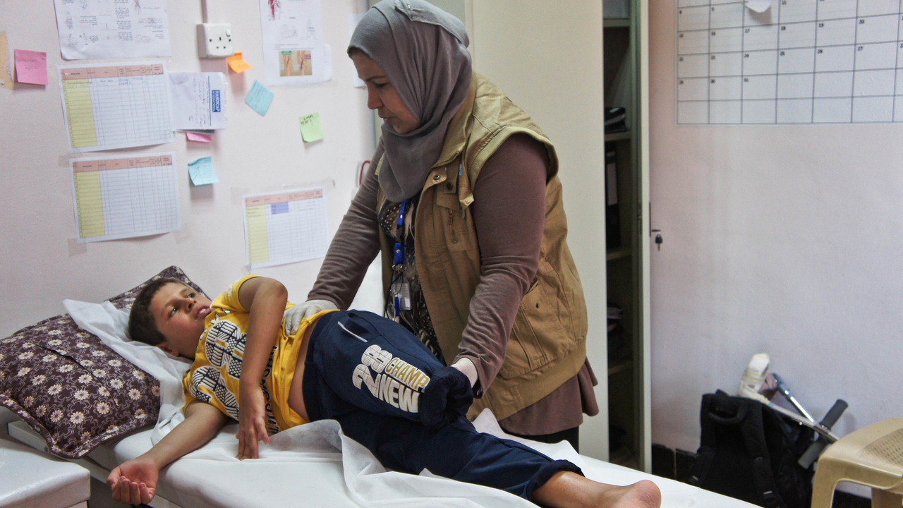 Omar et Mouna, à l’hôpital de Muharibeen (Mossoul)