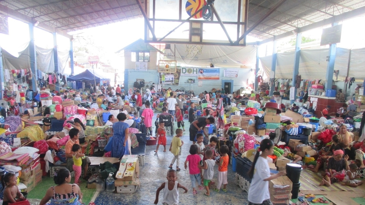 Centre d'évacuation, Lanao del Notre, Philippines 