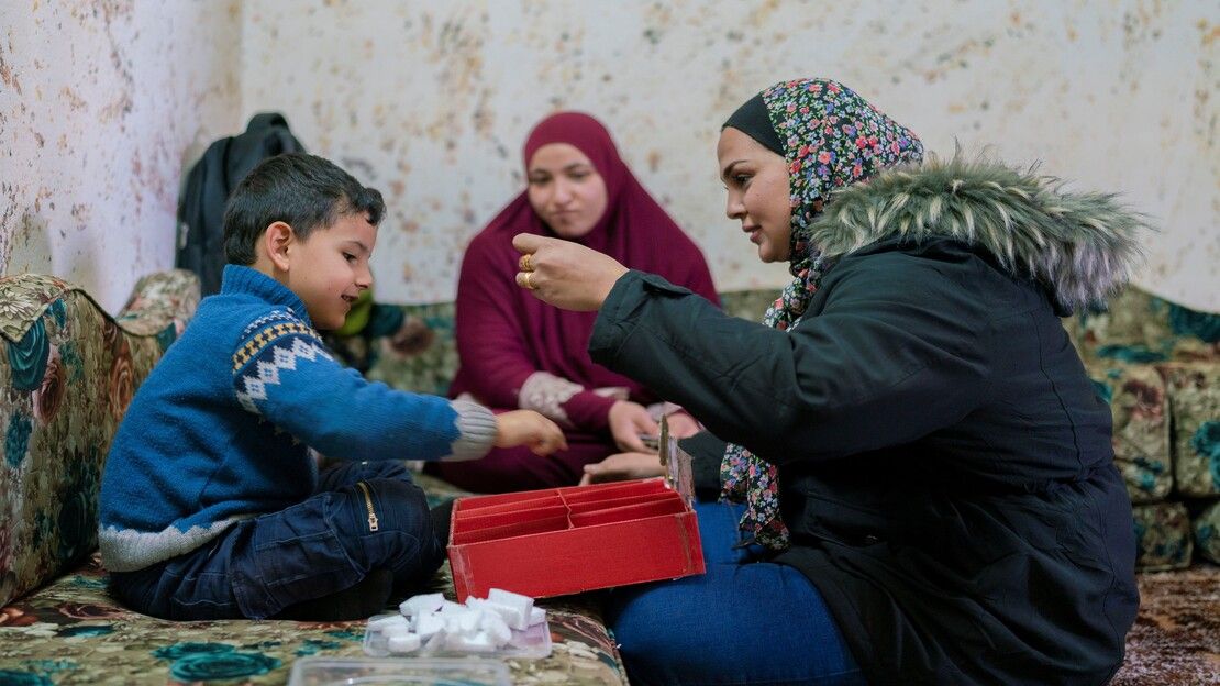 Syrie : Famille déplacée à cause du conflit syrien
