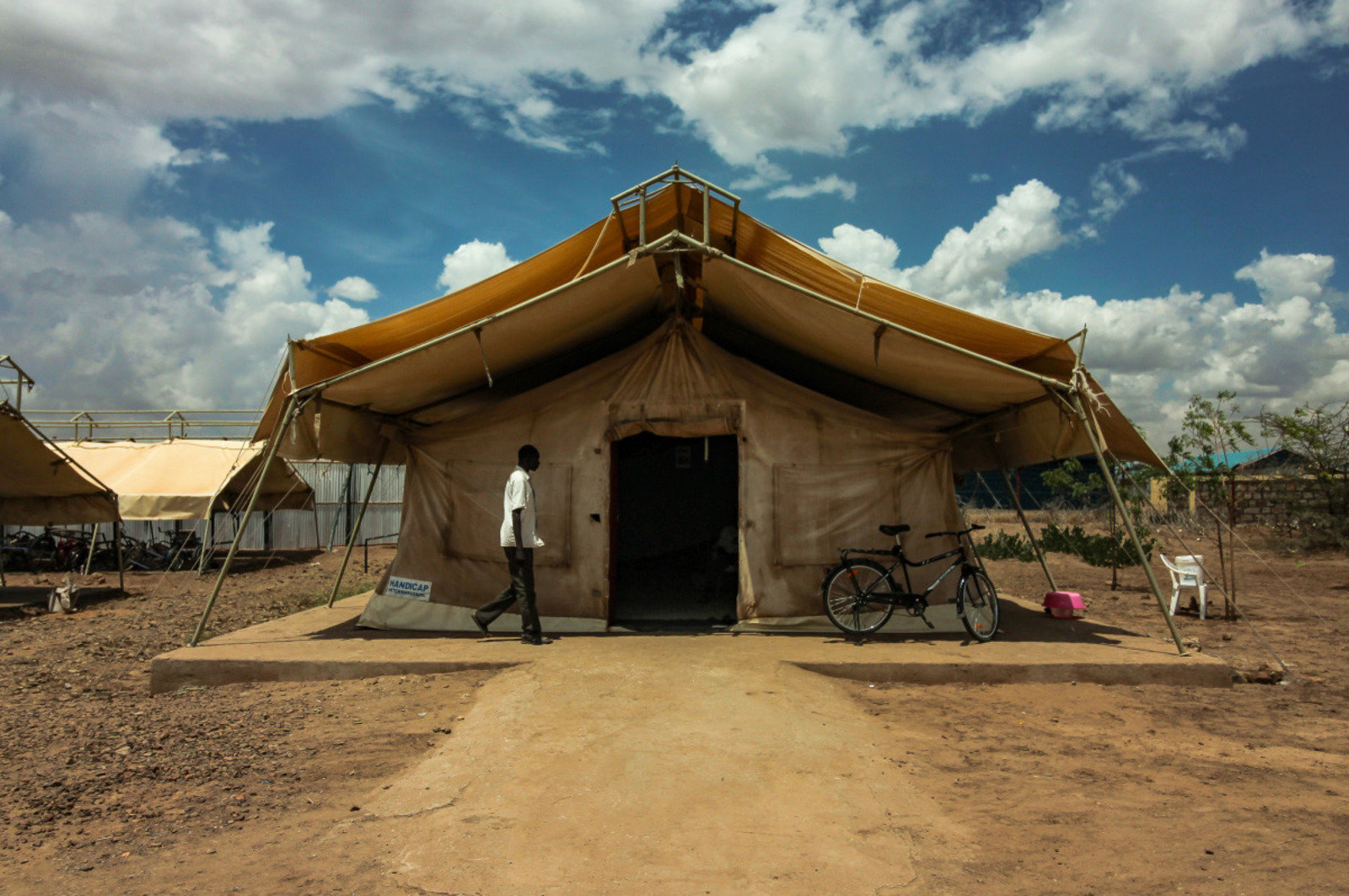 Accessibility ramp leading to Kakuma refugee camp rehabilitation centre
