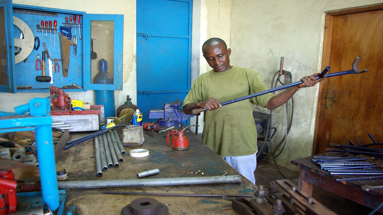 Mobility aid workshop in Monrovia, Liberia