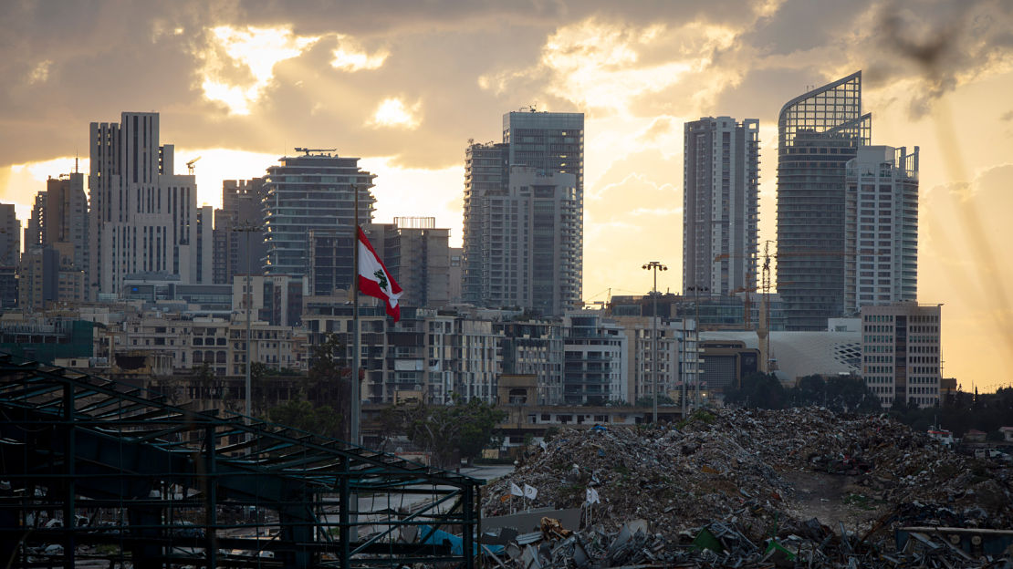 La ligne d'horizon de Beyrouth, prise en mars 2021.