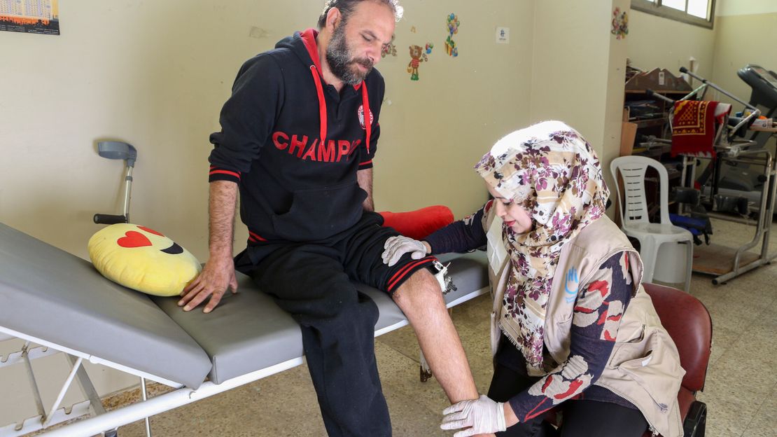 HI soigne déjà beaucoup de personnes blessées à la jambe par des balles explosives