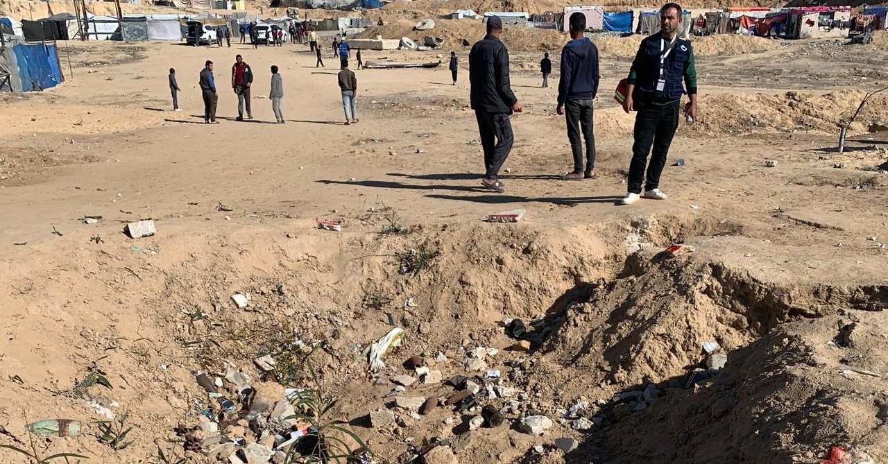 Der el-Balah area contaminated by explosive remnants.