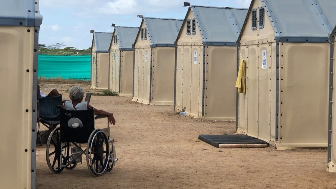 Camp de réfugiés vénézuéliens en Colombie. 200 familles ont bénéficié d’un transfert d’argent de la part de HI 