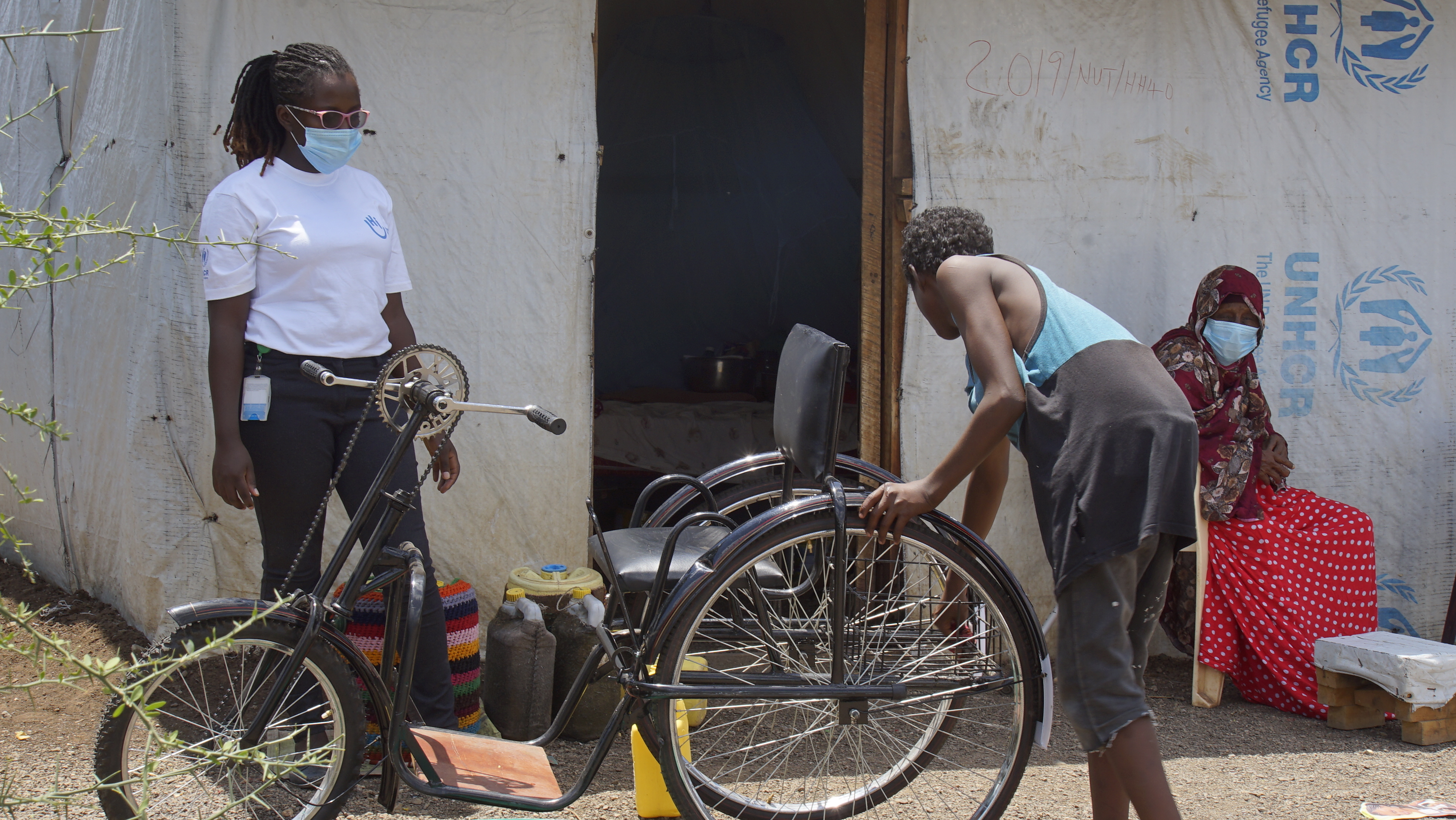 Stella, la physiothérapeute HI, rend visite à madame Dhahabo