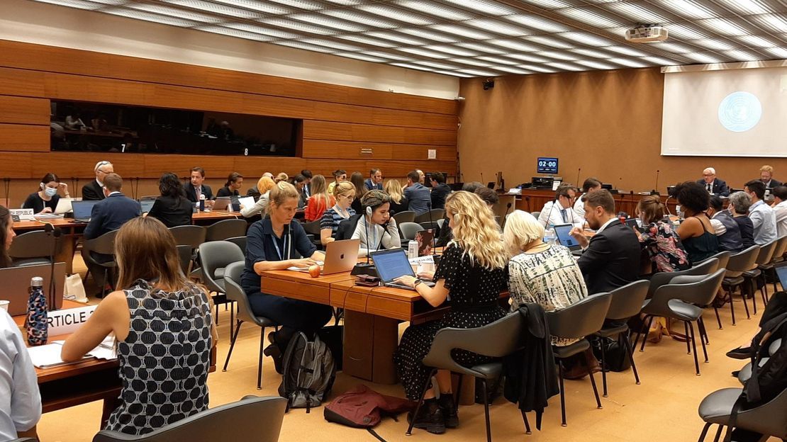 Conférence pour la présentation finale du texte de l'accord international sur les armes explosives dans les zones peuplées. 